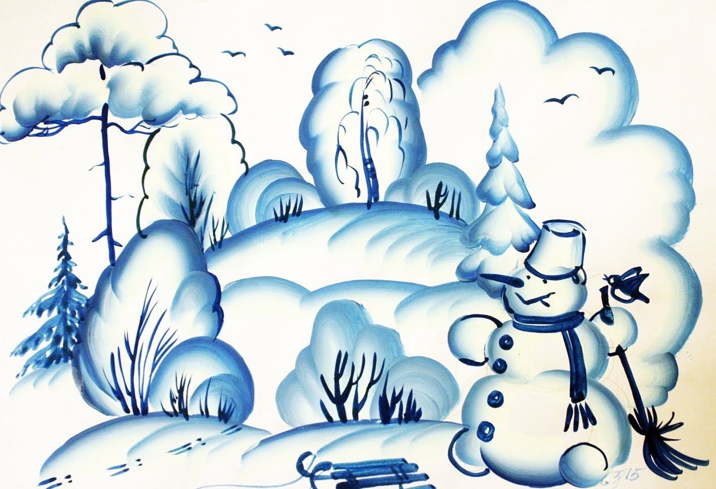 Рисунки на тему зимняя палитра фото