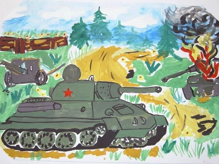 Рисунки на военную тему для детей в садик фото
