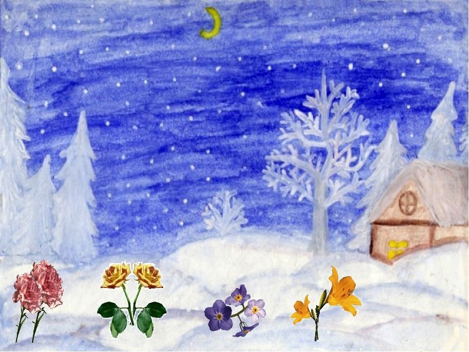Рисунки на зимнюю тему для детей фото