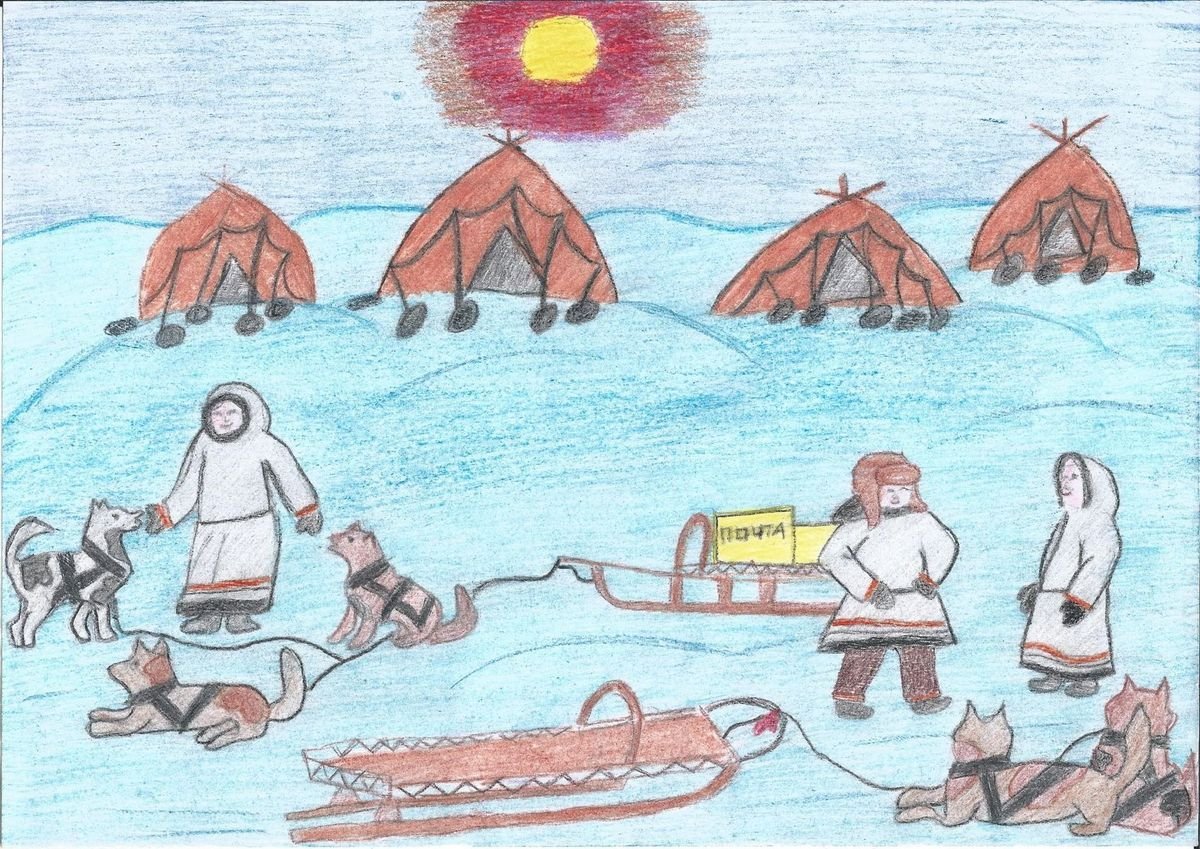 Рисунки народов севера детские фото