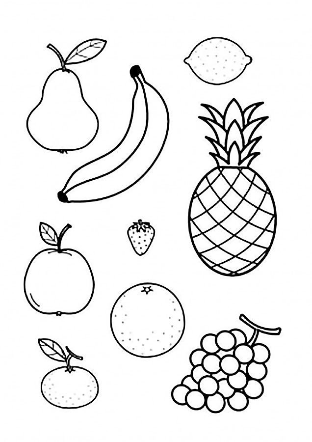 Рисунки овощей и фруктов детские рисунки фото