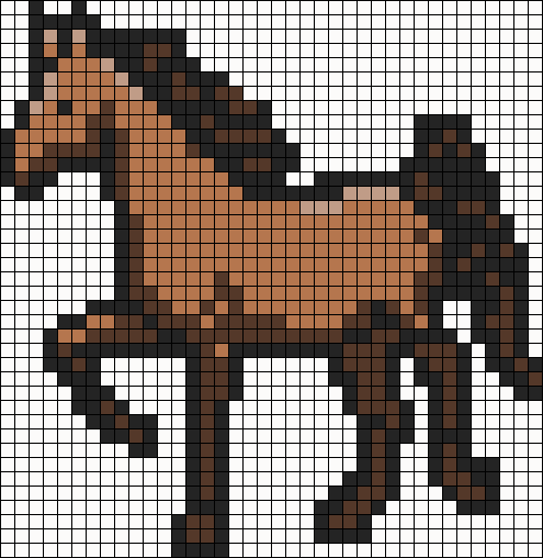 Рисунки по клеточкам лошадь фото