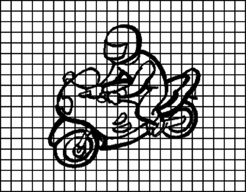 Рисунки по клеточкам мотоциклы легкие фото