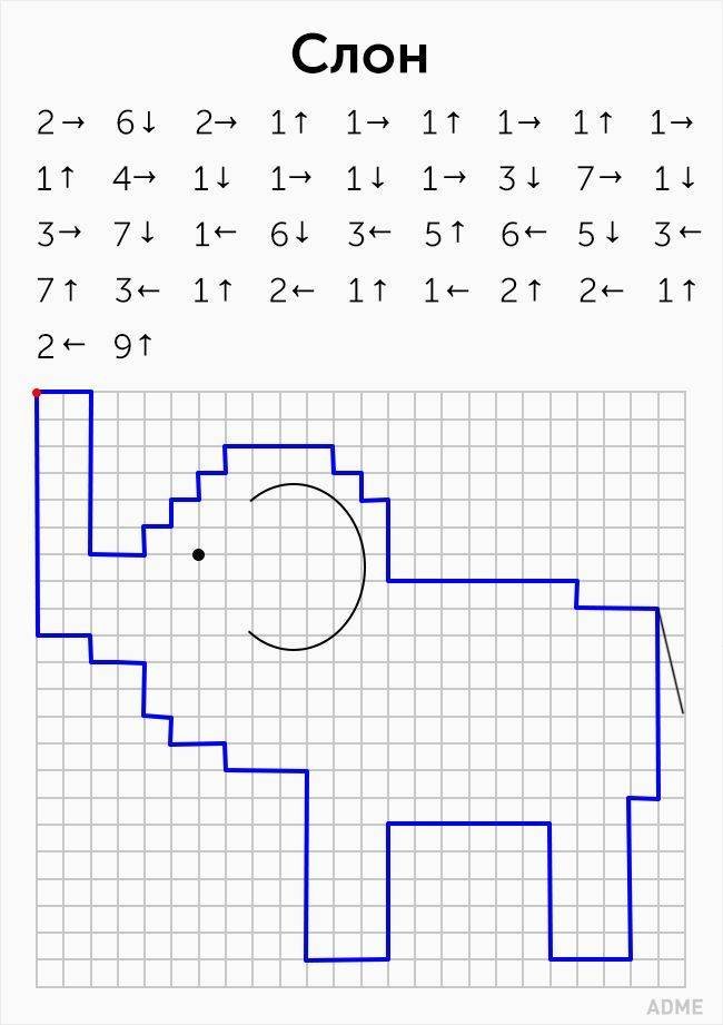 Рисунки по клеточкам по стрелочкам сложные фото