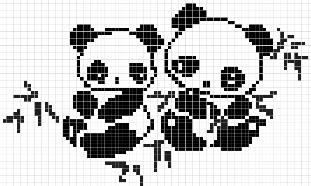 Рисунки по клеточкам в тетради панда фото