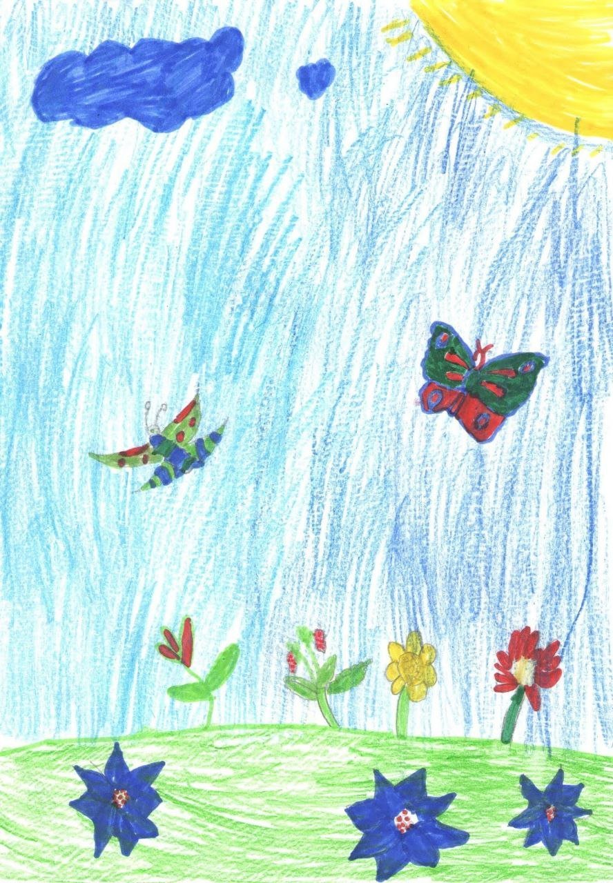 Рисунки про лето детские рисунки фото