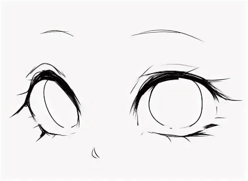 Рисунки простым карандашом аниме лицо фото