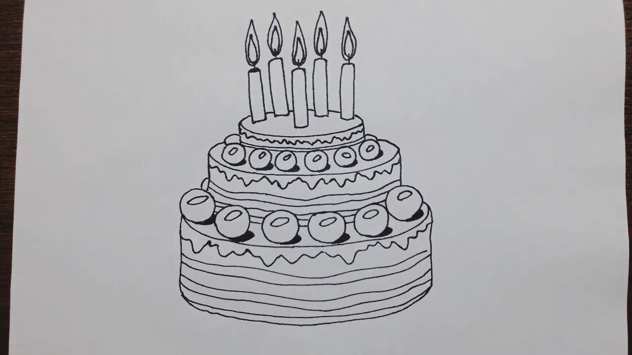 Рисунки простым карандашом для начинающих на день рождения фото