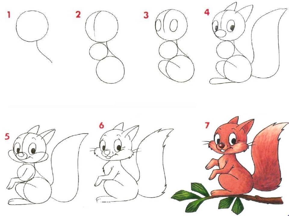 Рисунки простым карандашом для начинающих поэтапно ребенка фото