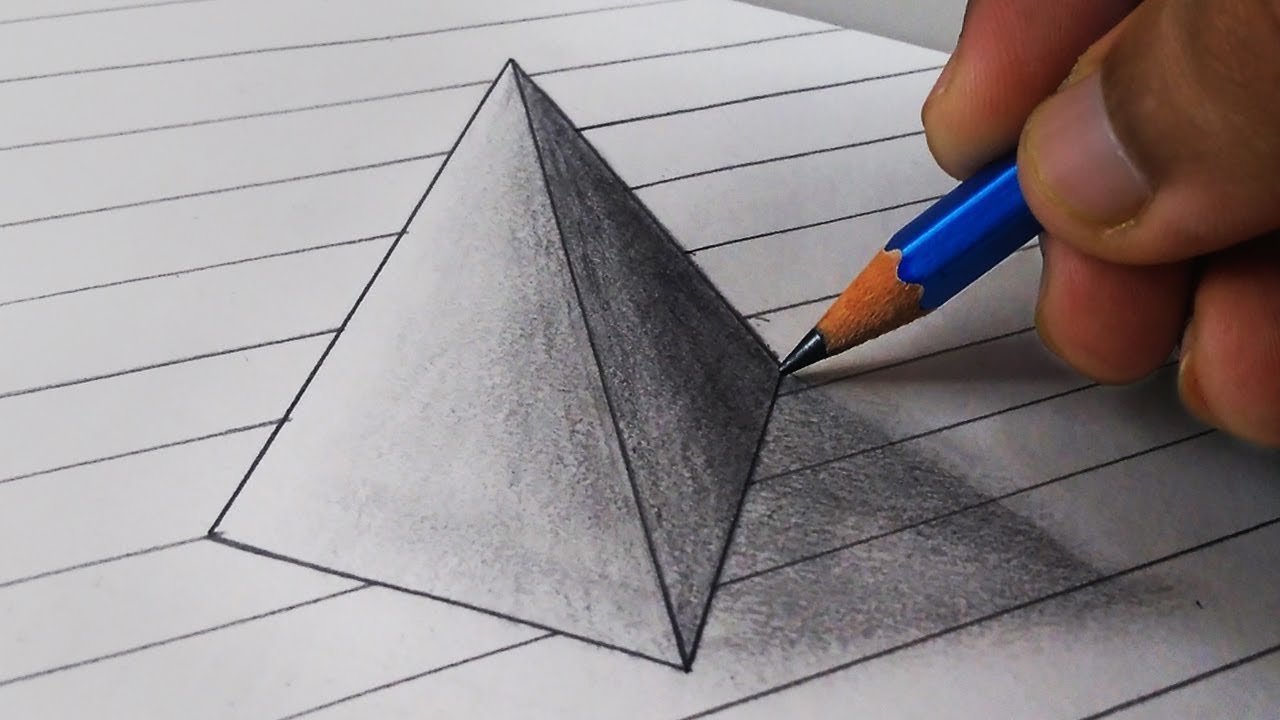 Рисунки простым карандашом в 3д фото