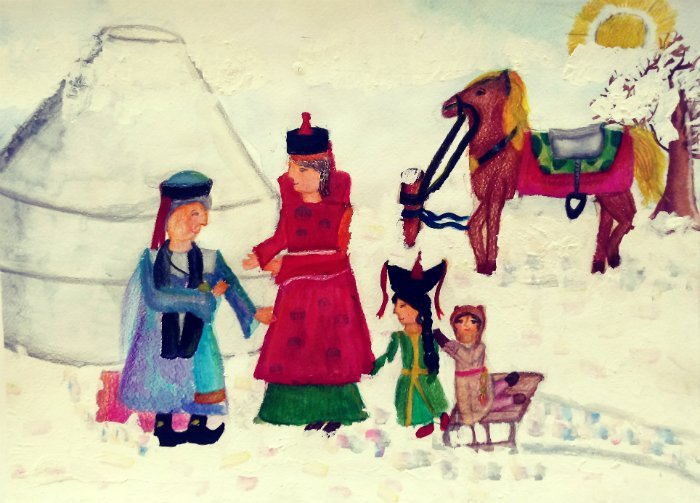 Рисунки сагаалган детские фото