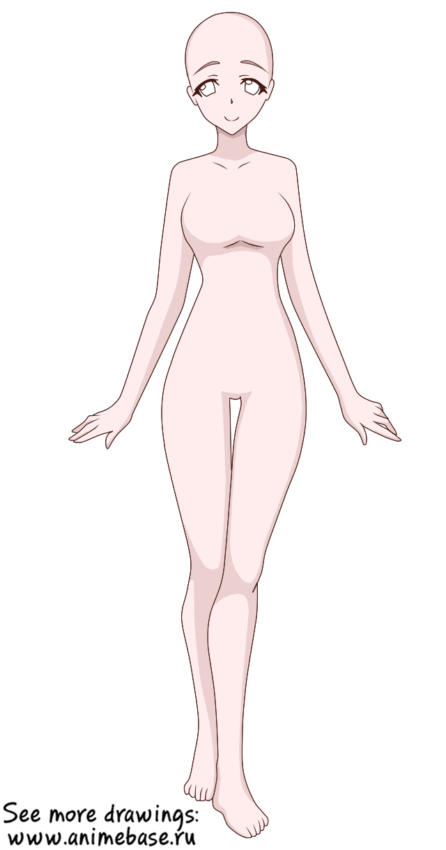 Рисунки тела девушки в полный рост аниме фото