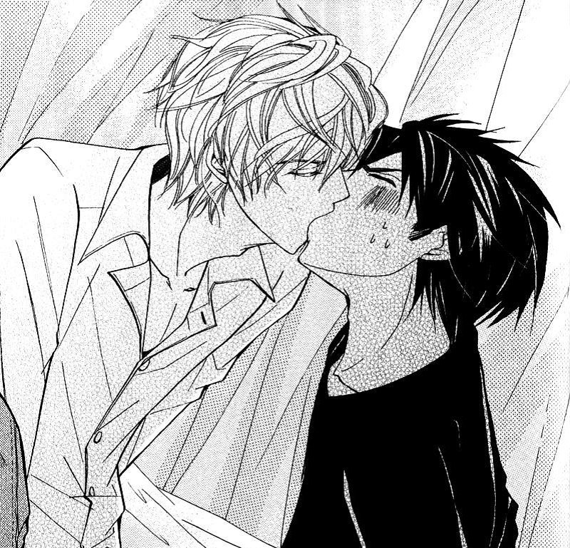 Рисунки целующихся парней аниме фото