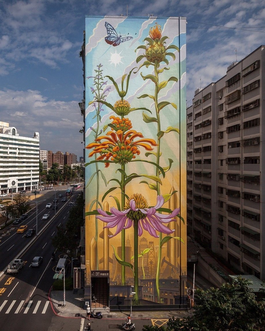 Рисунки цветов граффити на стенах фото