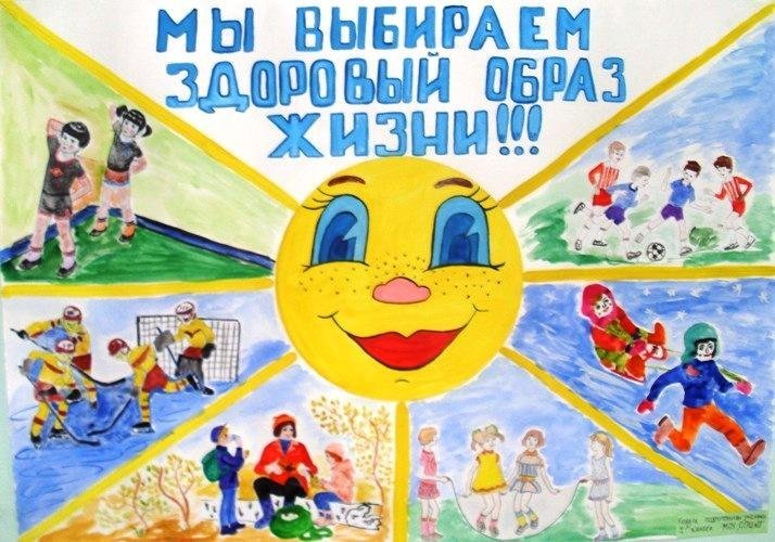 Рисунки зож для детей в детском саду фото