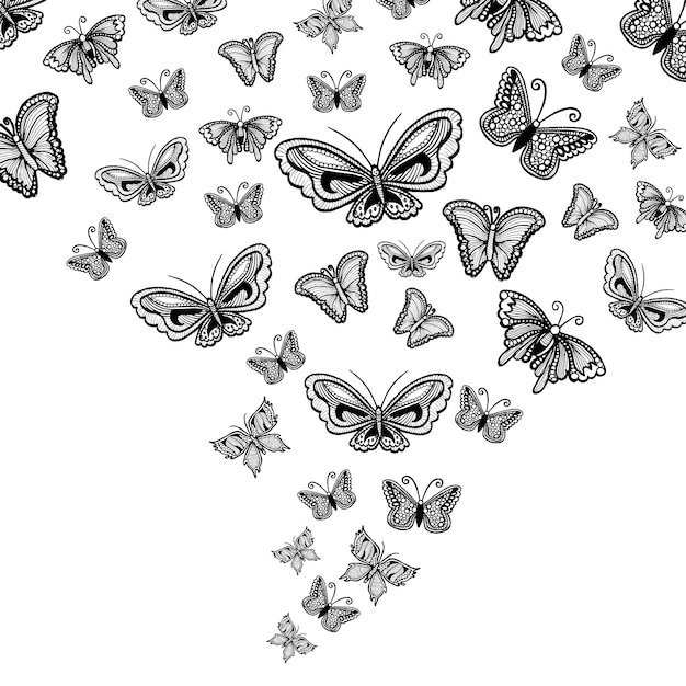 Рисунок бабочка с узорами на листе фото
