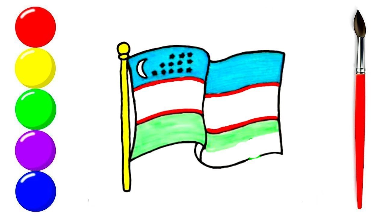 Рисунок день флага узбекистана фото