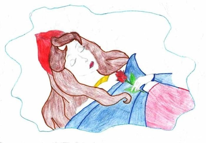 Рисунок детский к сказке спящая царевна фото