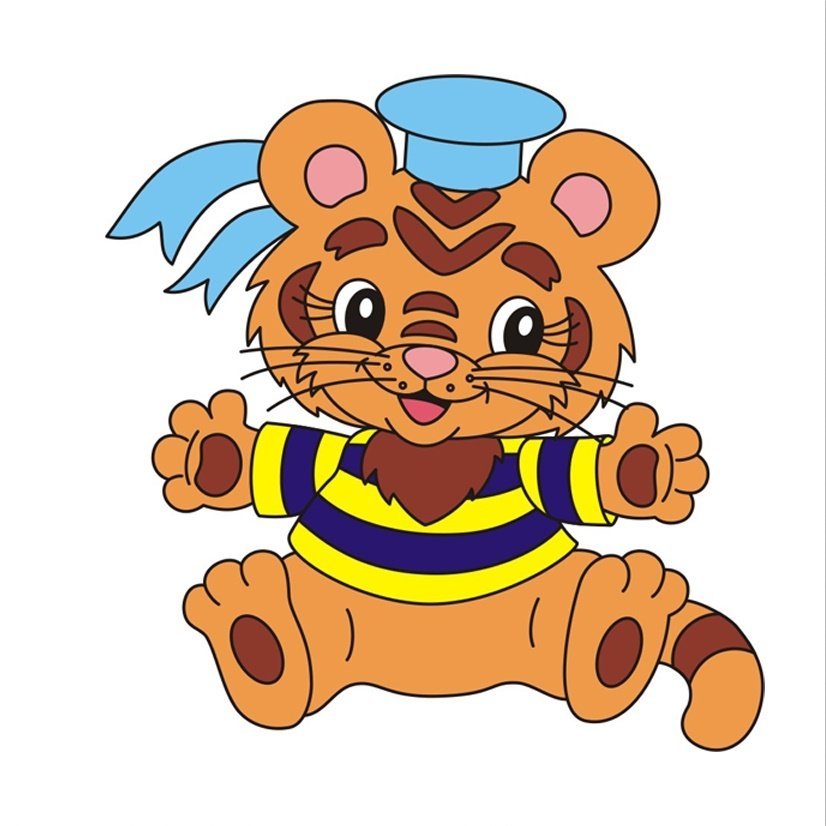 Рисунок детский тигренок фото