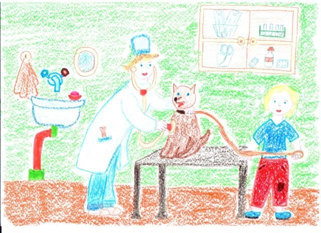 Рисунок детский ветеринар профессия фото