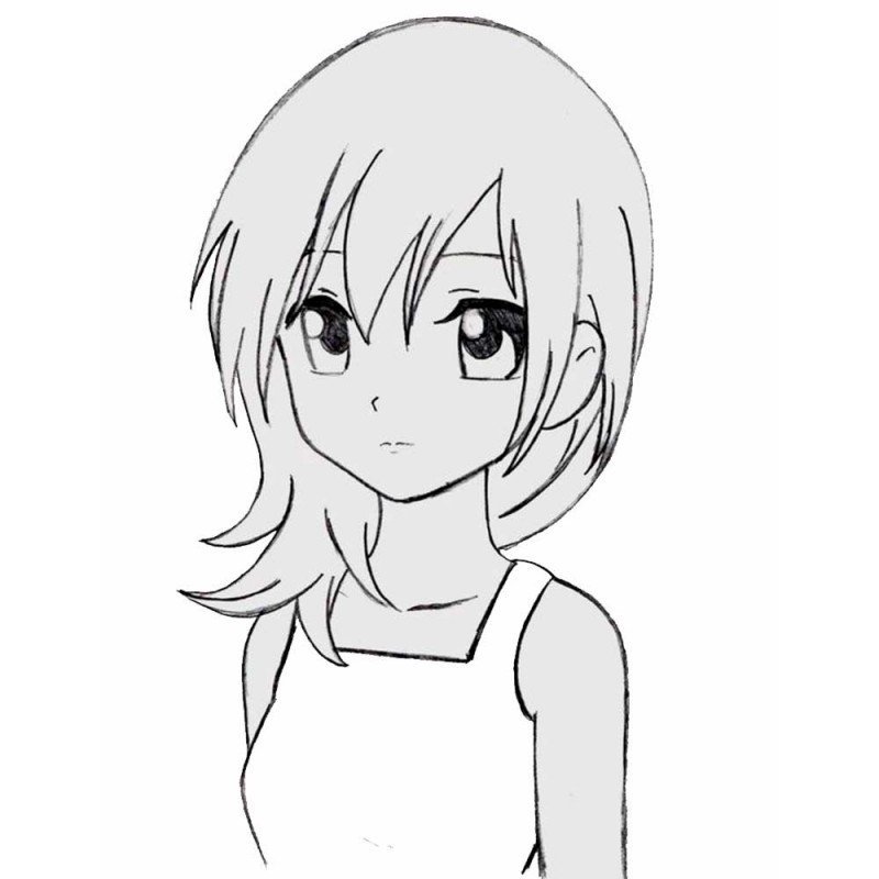 Рисунок девочка аниме легко и просто фото