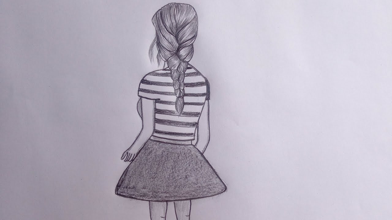 Рисунок девушки простым карандашом для начинающих фото