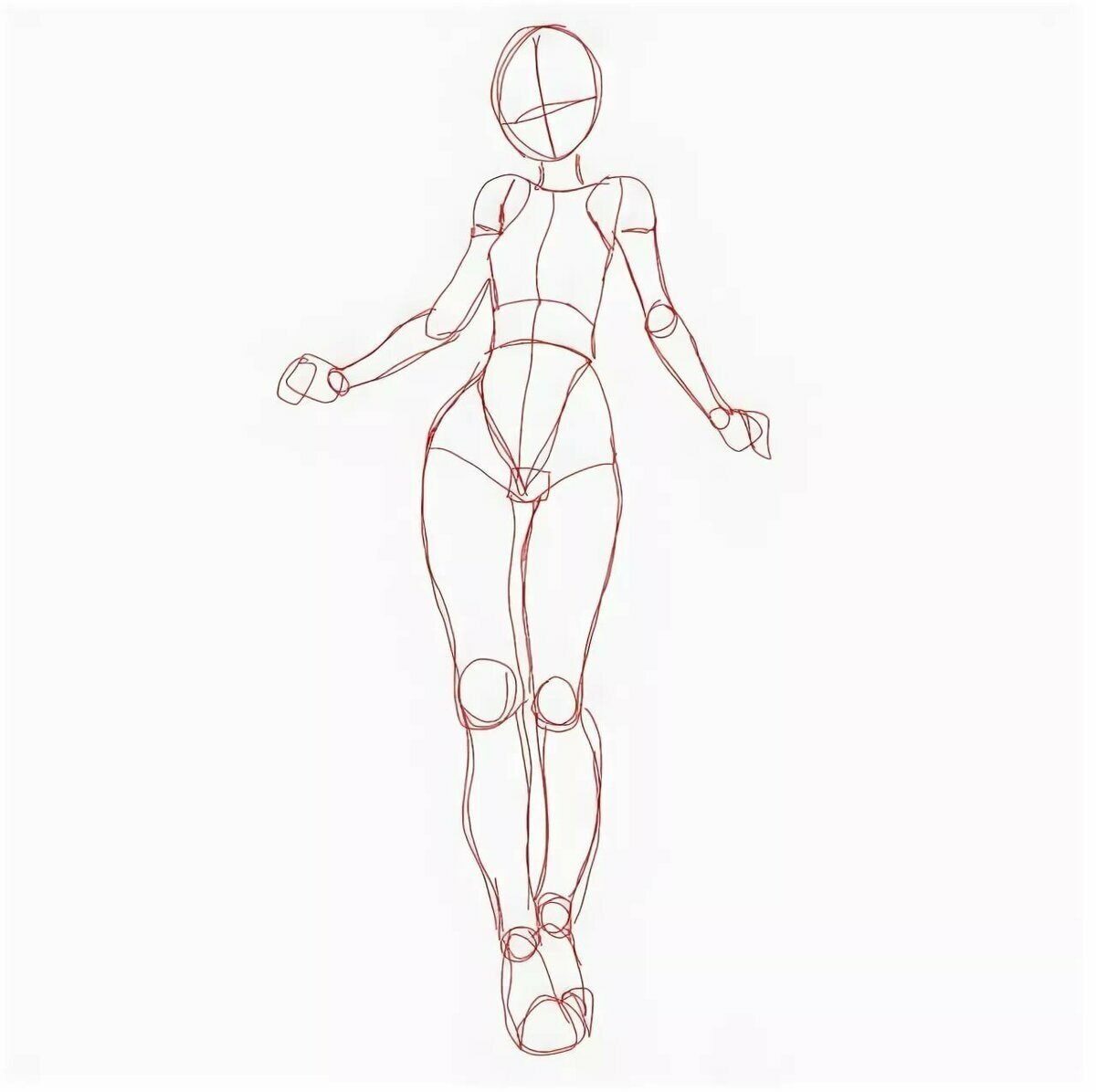Рисунок для начинающих тело девушки фото