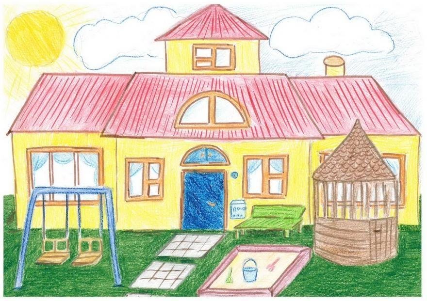 Рисунок дом моей мечты детский рисунок фото