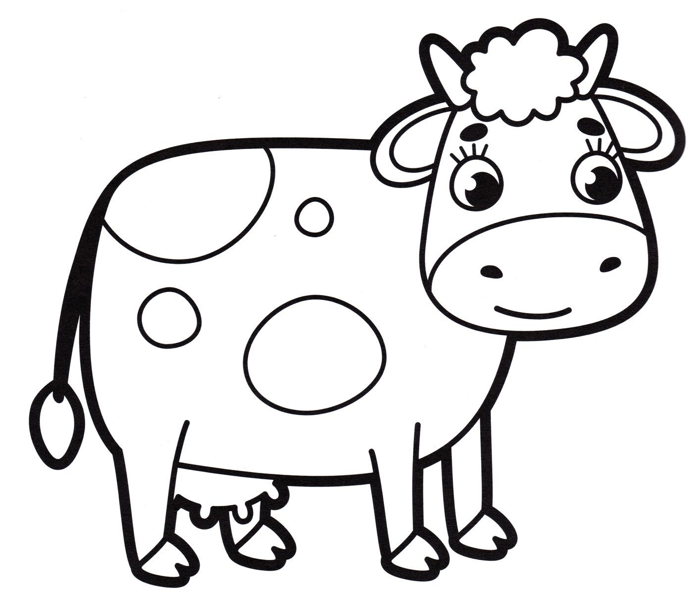 Рисунок домашнего животного корова фото