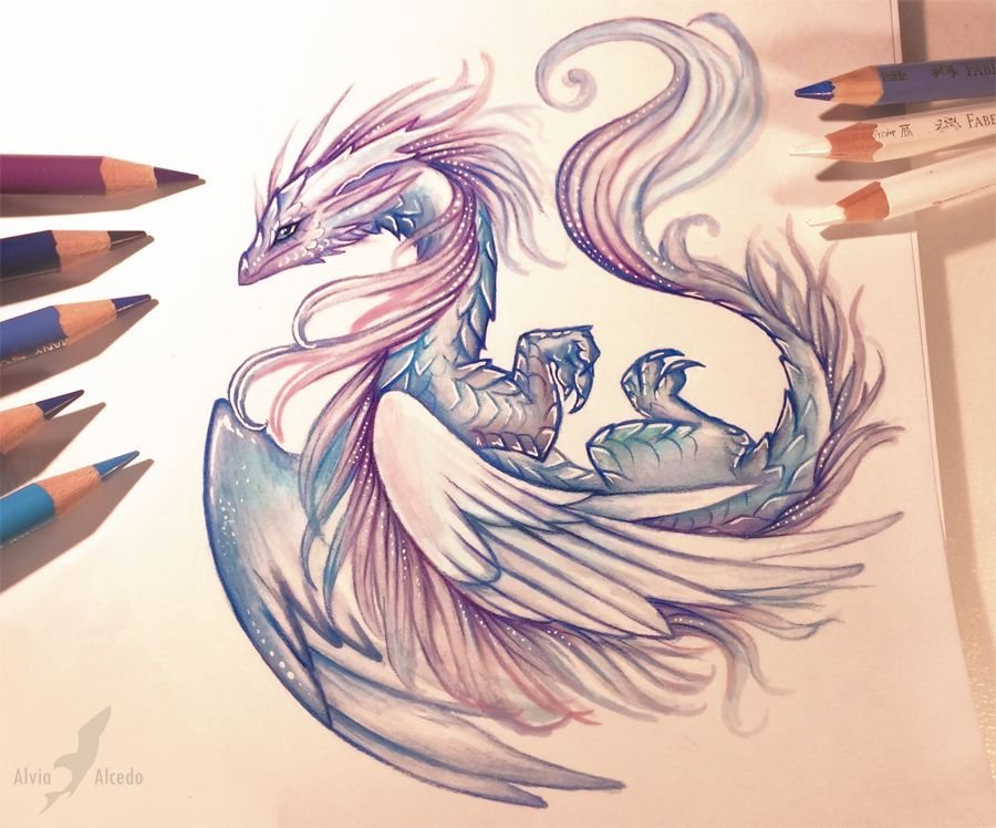 Рисунок дракон арт фото