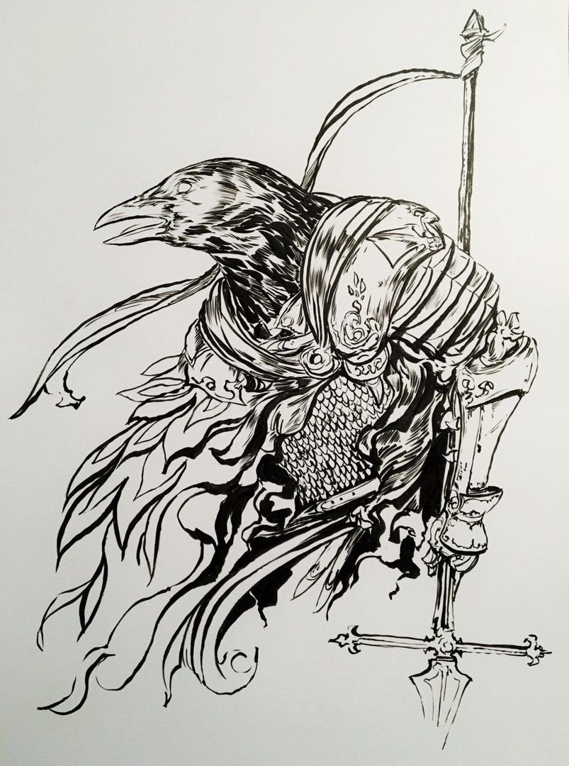 Рисунок эскиз рыцарь фото