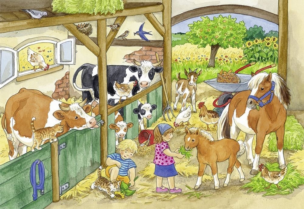 Рисунок ферма с животными для детей фото