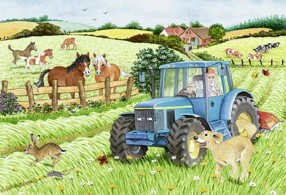 Рисунок фермера с животными фото
