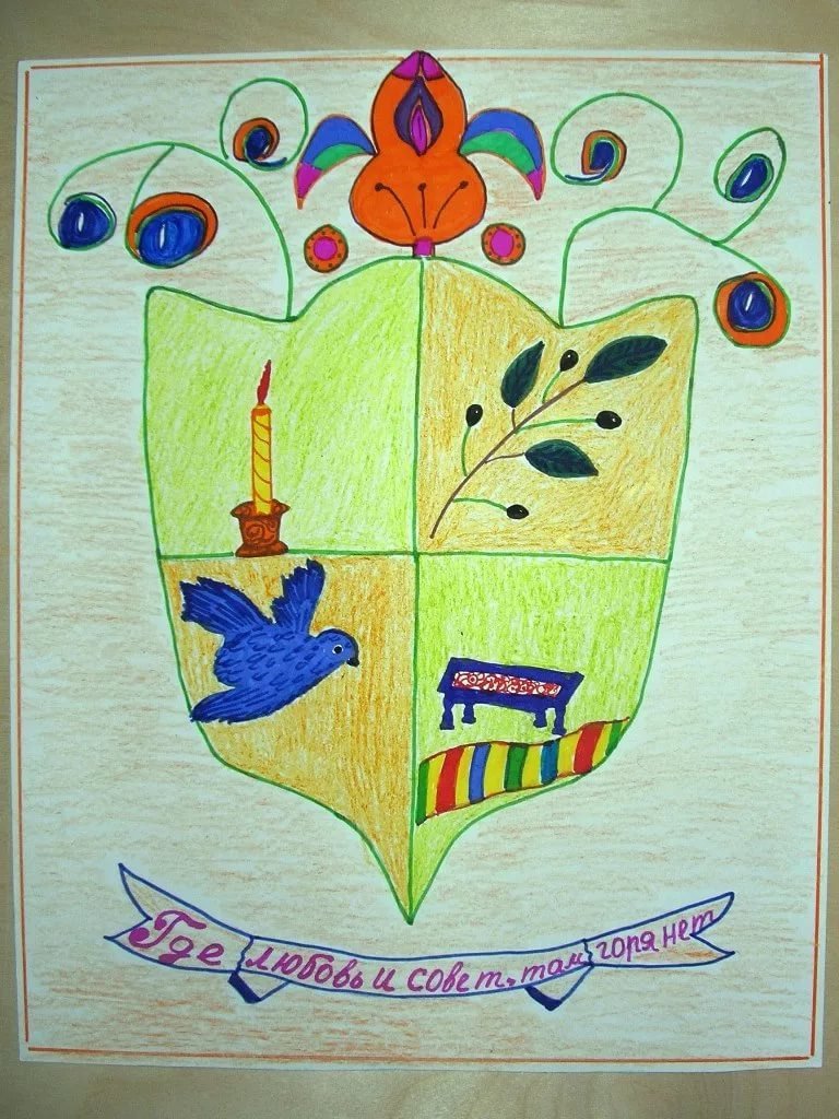 Рисунок герб семьи для детского сада фото