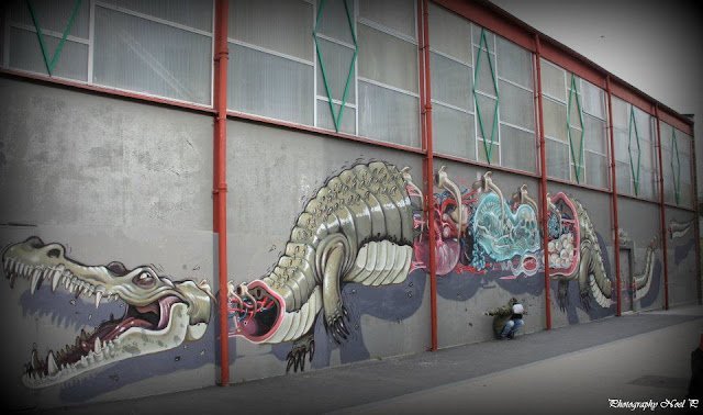 Рисунок граффити крокодил фото