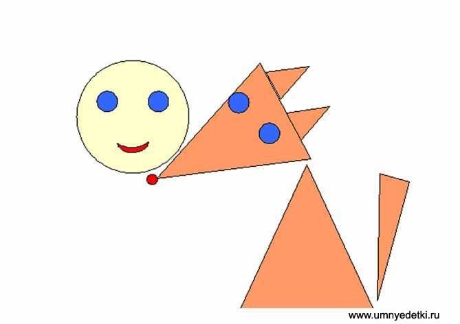 Рисунок из треугольников детский фото