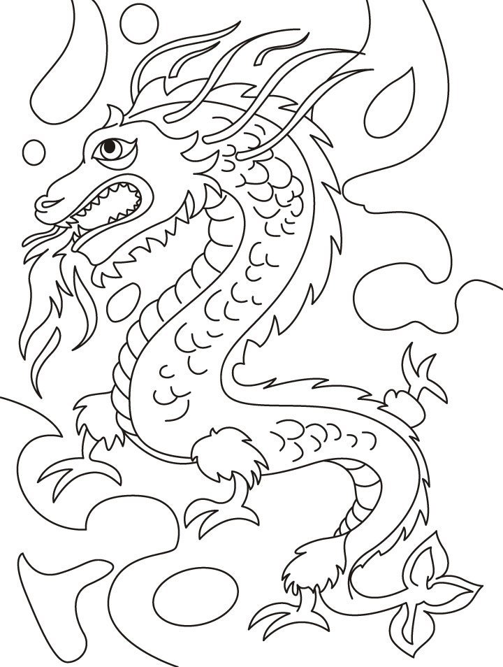 Рисунок китайский дракон детский фото