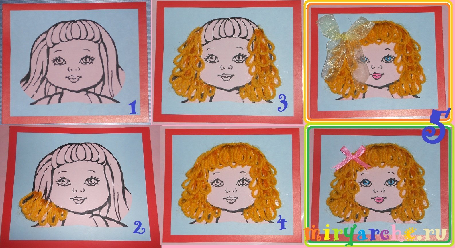 Рисунок лица куклы для детских поделок фото