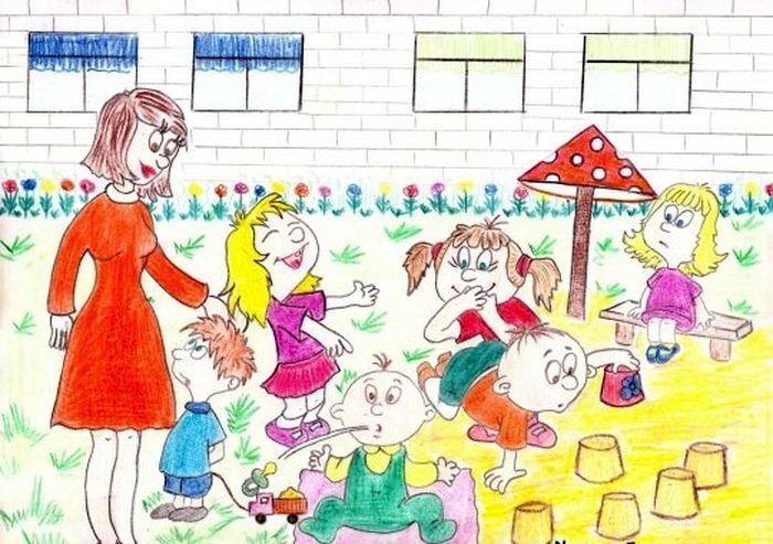 Рисунок любимый детский сад в садик фото