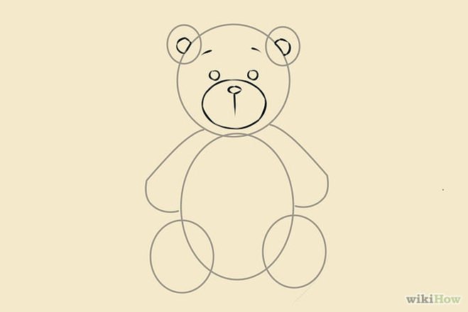 Рисунок медведь карандашом для начинающих легкий фото