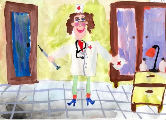 Рисунок мой любимый детский врач фото
