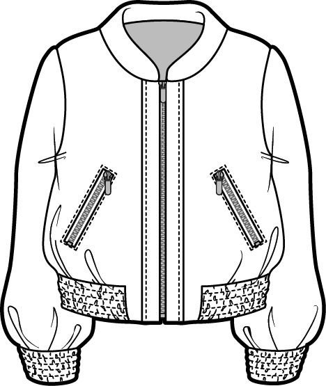 Рисунок на куртку на спину женские трафарет фото