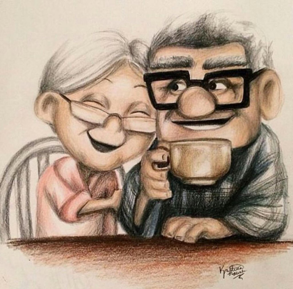 Рисунок на тему бабушка и дедушка фото