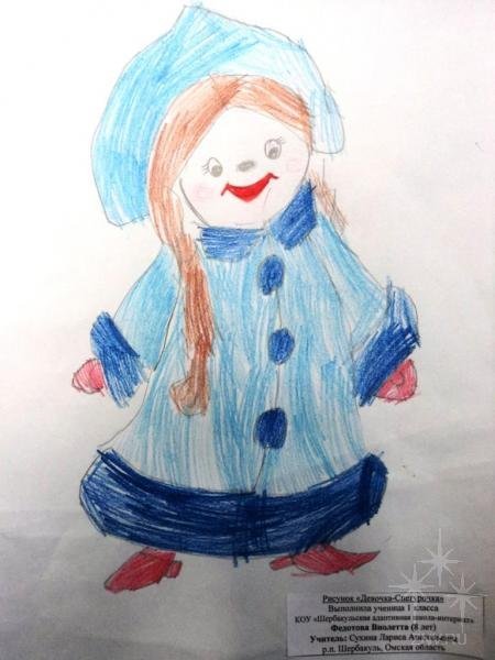 Рисунок на тему девочка снегурочка фото