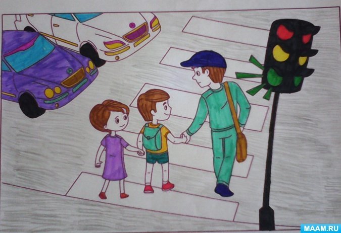 Рисунок на тему грамотный пешеход фото