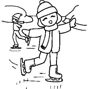 Рисунок на тему кататься на коньках фото
