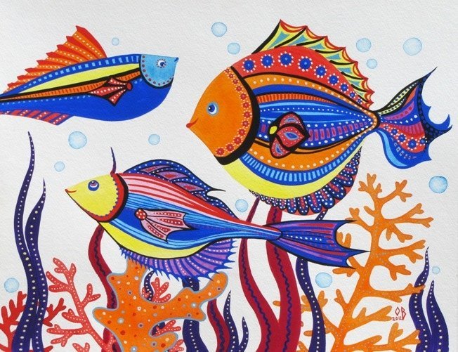 Рисунок на тему красивые рыбы фото