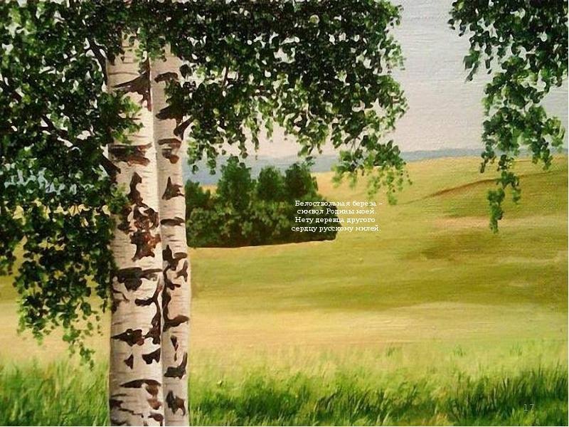 Рисунок на тему край кудрявых берез белоствольных полей фото