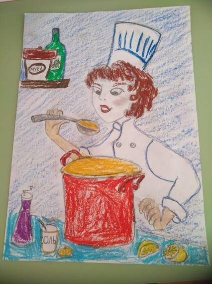 Рисунок на тему мама повар фото