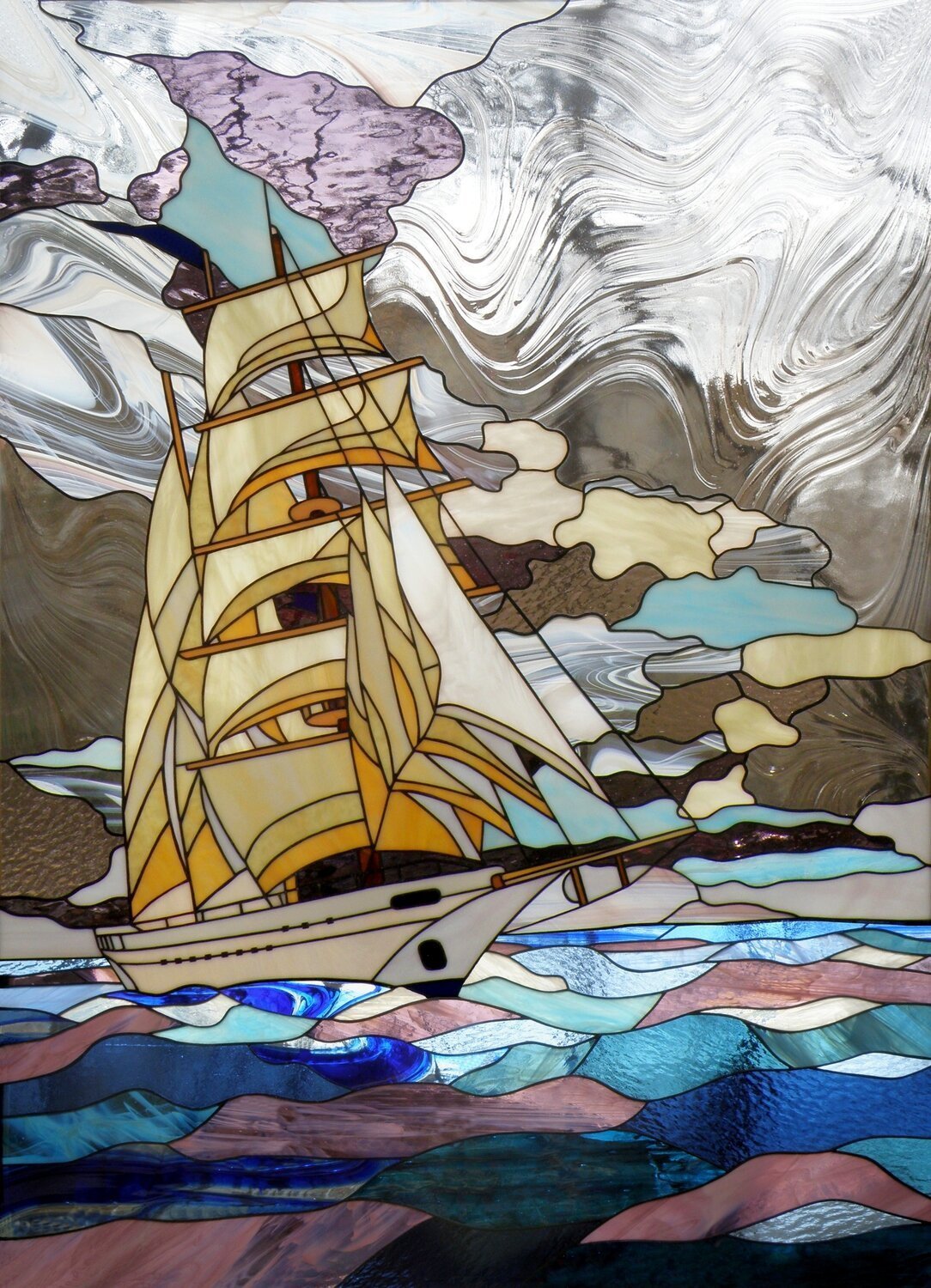 Рисунок на тему море с кораблем фото